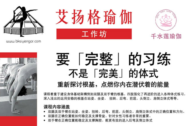 2015年5月28-31日Vivien Yap艾揚格瑜伽工作坊