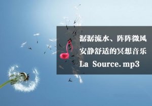 安靜舒適的冥想音樂(lè)，讓人很愜意